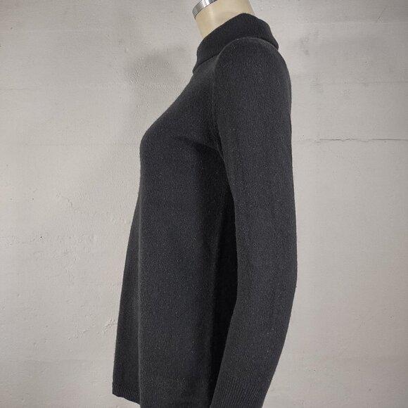 Talbots black rolled collar 100% Cashmere pullover sweater ladies size P - Picture 5 of 7